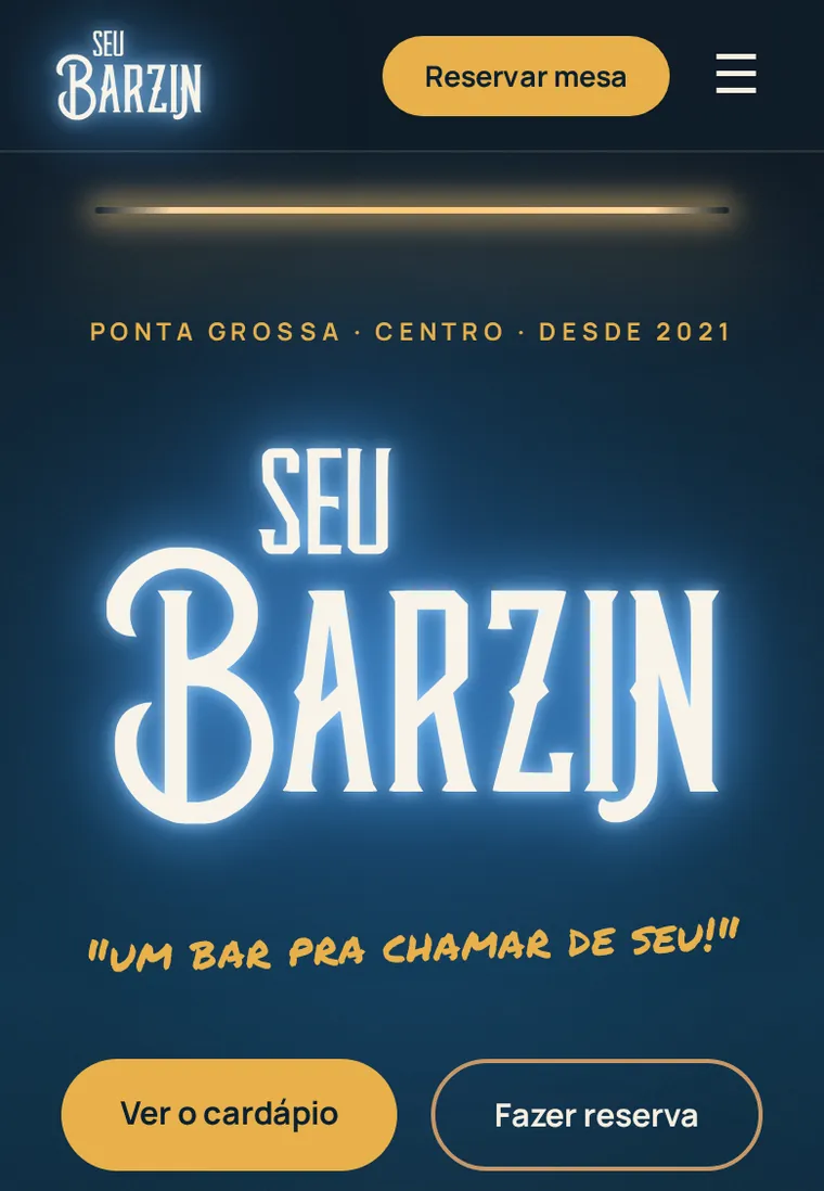 Seu Barzin website on a phone